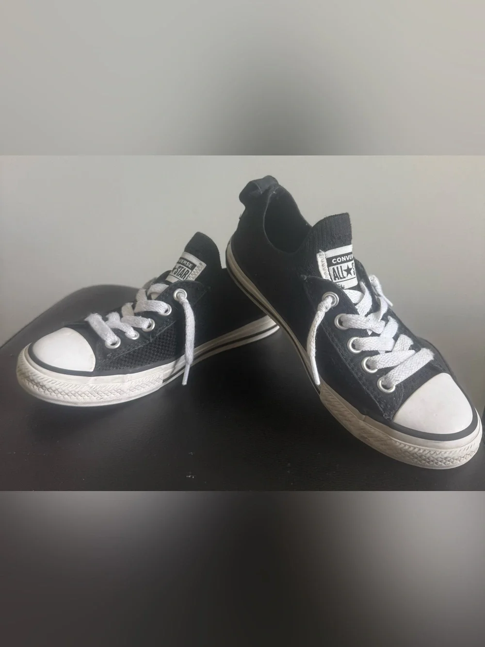 Converse Kids' Chuck Taylor All Star Low Top Knit Sneakers - Black